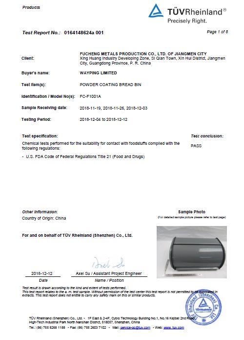 FDA Test Report