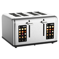 Intelligent 12 in 1 Toaster Oven with Smart Features: LCD Display, Touch Screen, Buttons, Cancel, Defrost, Reheat, 1650W Power, Silver Metallic Finish1