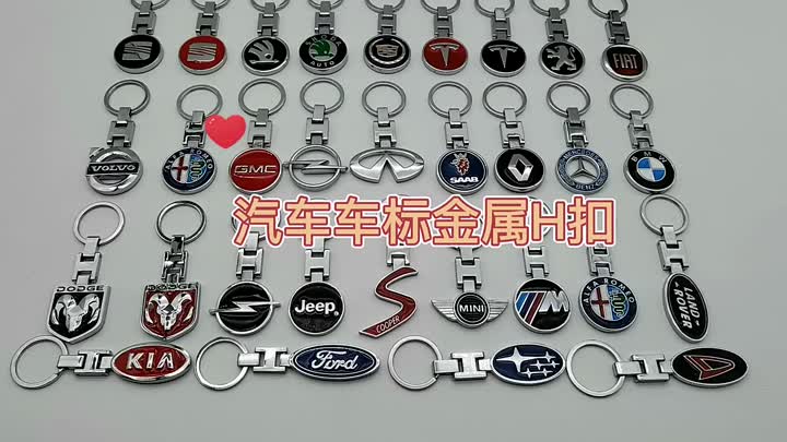 Keychain de logotip de cotxe metàl·lic