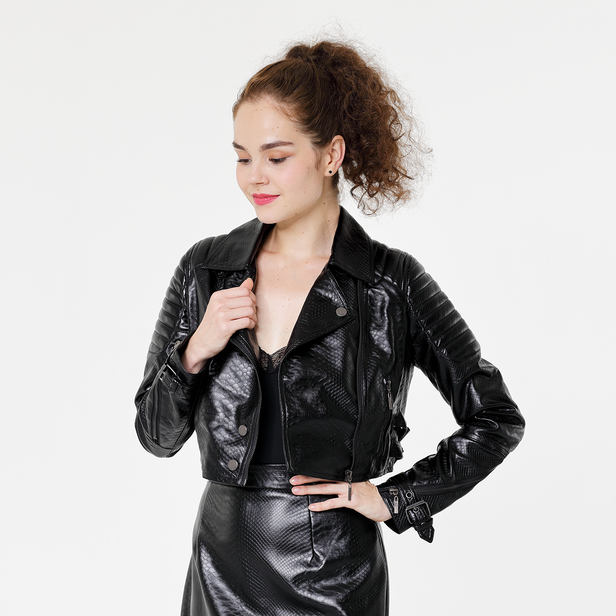 Factory Wholesale Vegan Leather and Shearing Coat Factory Wholesale Vegan Leather and Shearing Coat