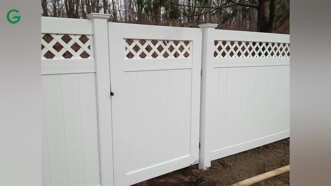 Panneaux de clôture en PVC Fence de confidentialité en vinyle 6x8ft1