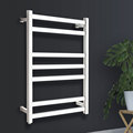 White or Black Square Tube Switch Heated Towel Rail1