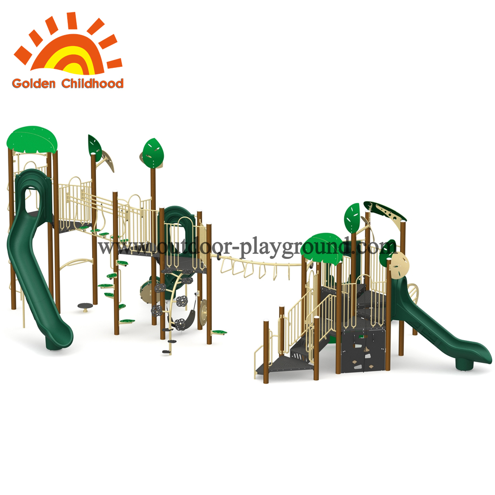 Outdoor play structure gym combination slide