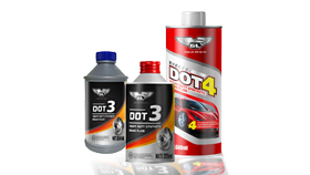 Various size brake fluids