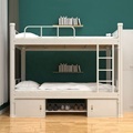 Modern Cheap White Steel Bunk Beds with Mattress for Homes, Schools, and Hotels1