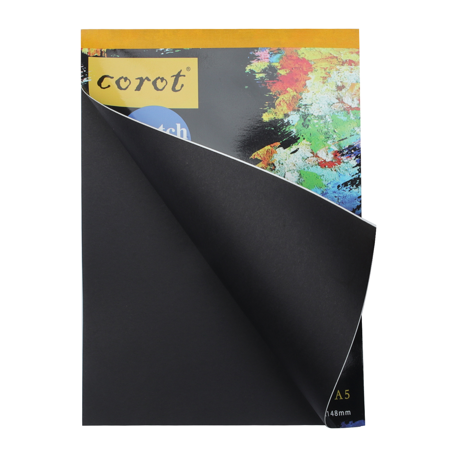 A4/A5 Paper Vintage Black Cardboard Premium Sketch Pad Book Paper 140GSM/25 Lembar untuk Pastel/Pensil &amp; Charcoal1