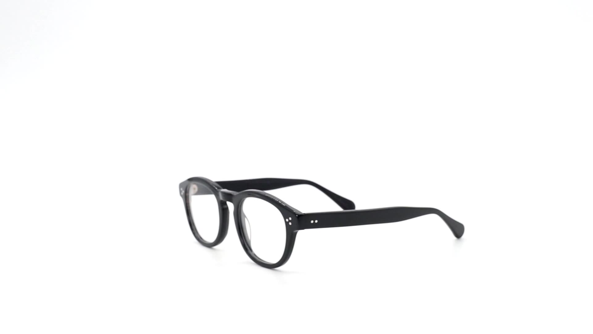 Custom Classic Fashion Designer rundes Acetat Anti-Blau-Blockierbrillen Brille Rahmen1
