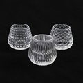 Wholesale Transparent Oval Glass Candle Jar Luxury Glass Container For Candle Making1