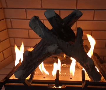Video of ceramic camfire logs
