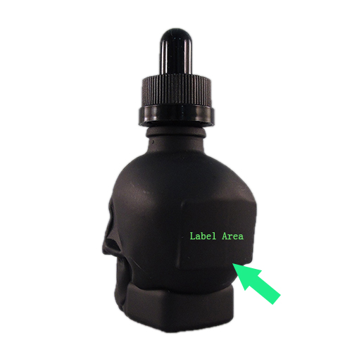 Skull Shape Glass Dropper Bottles 30ml