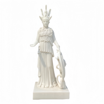 Timeless Beauty: Authentic White Marble Varvakeion Athena Statue