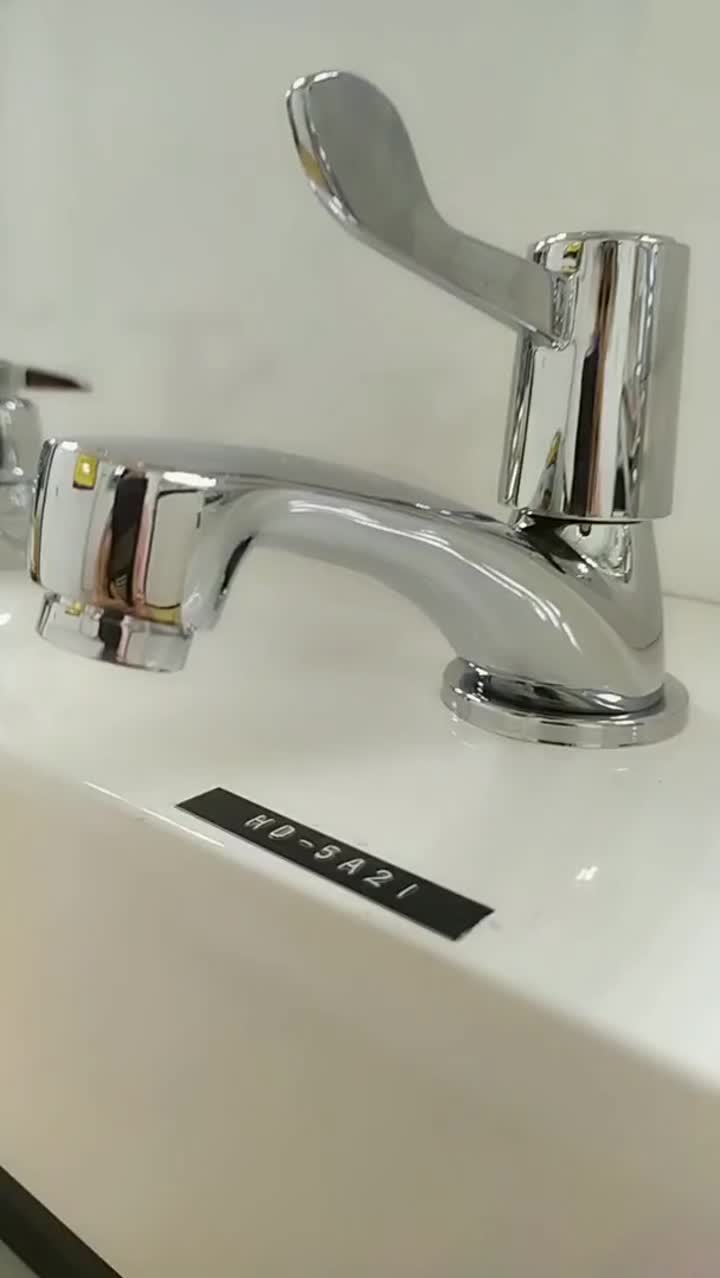 Fregadero de latón cromado Lavabo Cold Tap.mp4