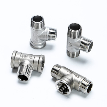 stainless steel male and female thread cross 
