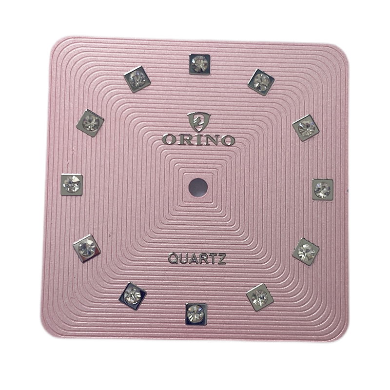 Dial de relógio de índice de diamante quadrado