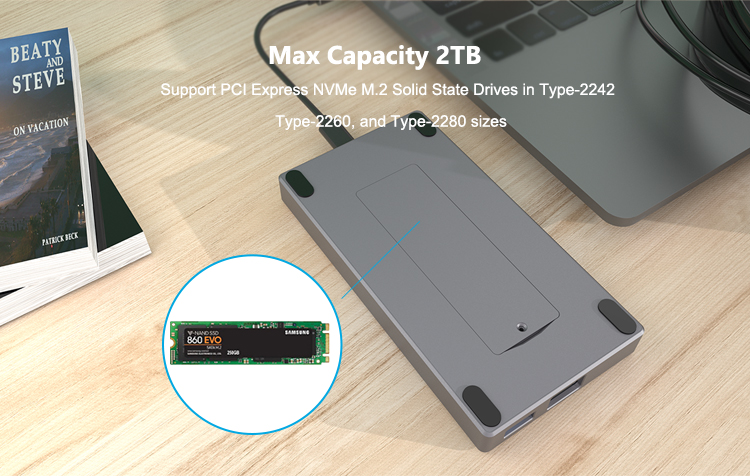 USB-C Hub with NVMe SSD Enclosure