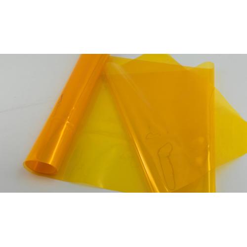 PVC flexible súper transparente naranja