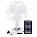 Popular Solar-Powered Electric Air Cooling Fan with Metal Solar Panel and Light1