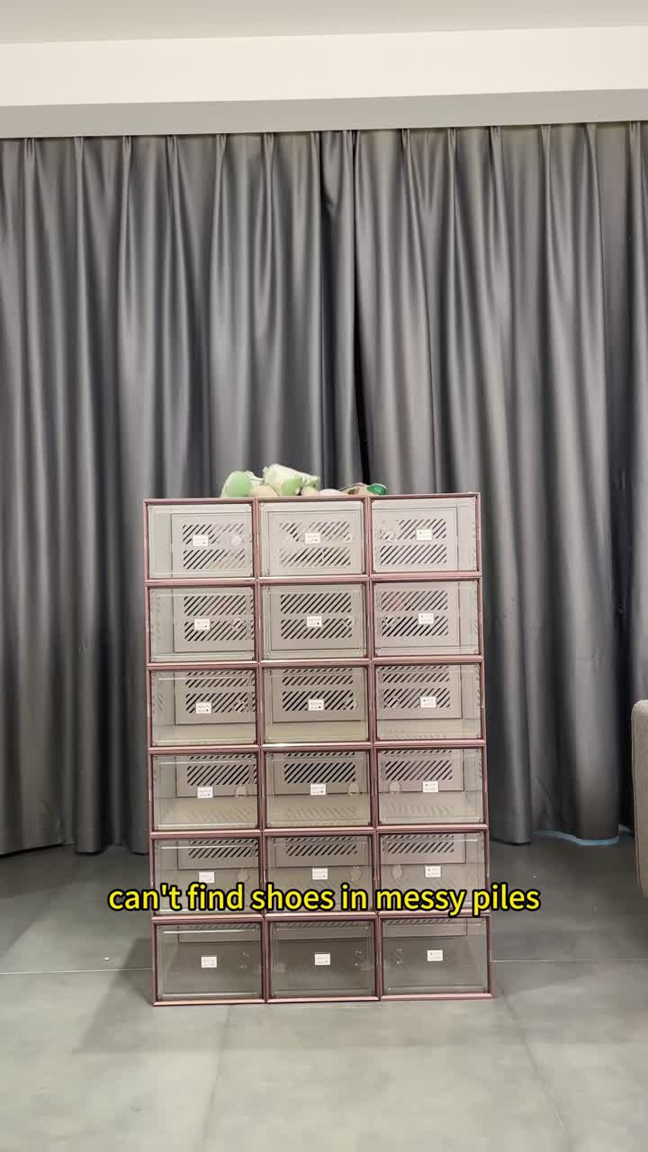 جعبه کفش پلاستیکی شفاف تاشو