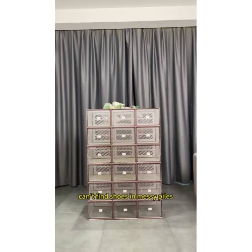 Katlanabilir Şeffaf Plastik Ayakkabı Kutuları