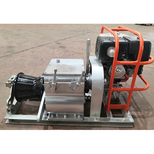 1set of 5ton single drum gasoline pulling winch delivered to India