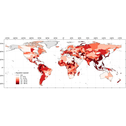 Loss caused by flood in the world