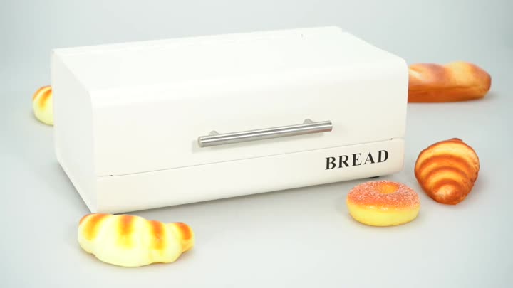 white open top bread box