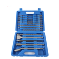Electric Hammer Drill Bit Set: SDS Plus with Chisel Tips, 17PCs in Plastic Box1