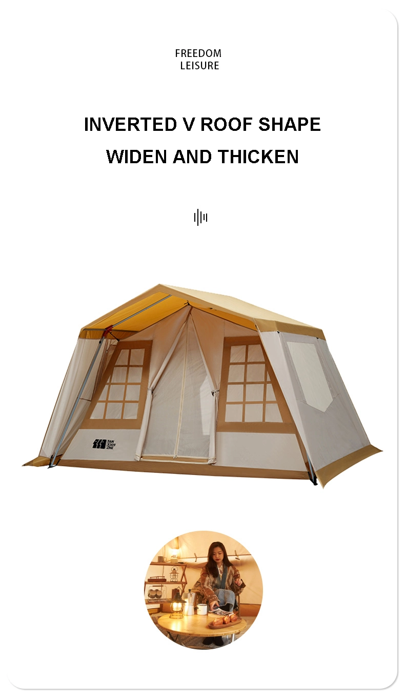 Outdoor Exquisite Light Luxury Cabin V Shape Big Camping Tent