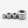 Stainless Steel 304 and 316 Hex Plug Screws: DIN 906 Hexagon Socket Locking Screws for Pipe Plugs1