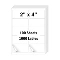 Wholesale A4 Label Sheet 4"X 2" Rectangle Blank Shipping Label Paper Label Sticker Sheets For Laser Inkjet Printer1