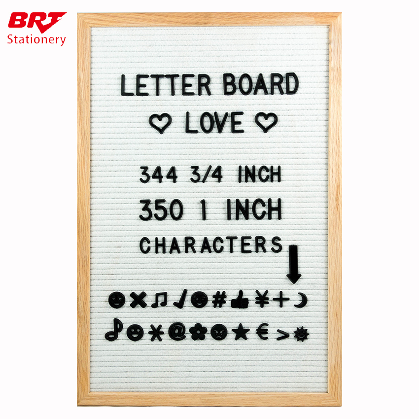 12 * 18 inch vilt letterbord decoratief houten bord
