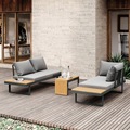 Heißer Verkauf kostenloser Probe hoher Dichte Schwamm wasserdichte Metall Aluminiumlegierung Hotel Terrasse Garten Outdoor Sofa1