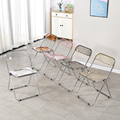 Nordic Transparent Lucite Pet Dining Chair - Portable Indoor/Outdoor Folding Plastic Chair1