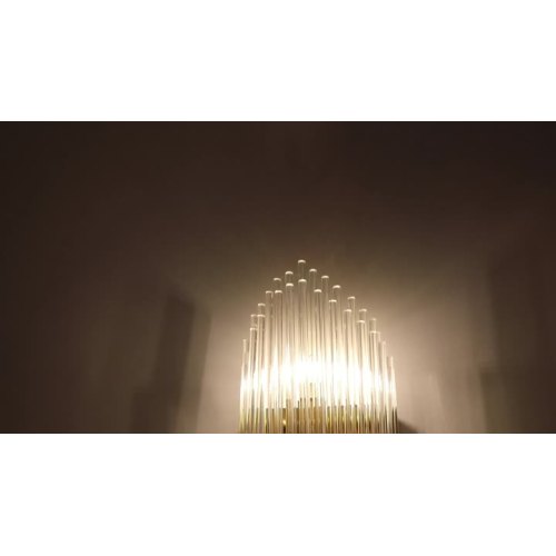 Glass strip gold luxury wall lamp