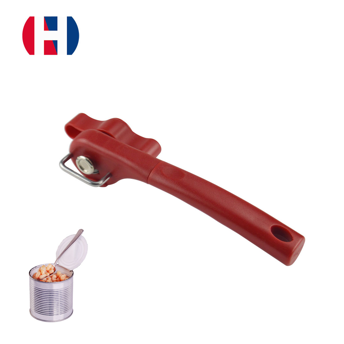 Stainless steel can opener Kitchen can opener Hand rubber and plastic single handle can opener HOZ Kitchenware Household Product1