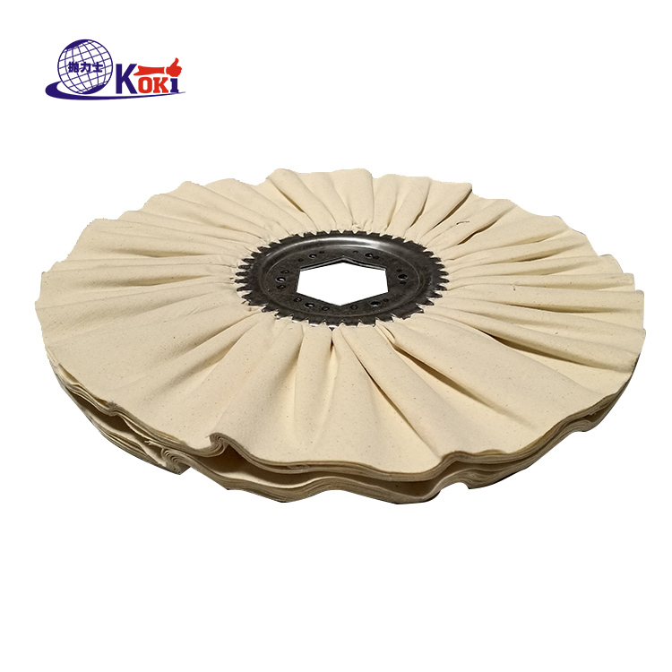 white cloth air way buffing wheel