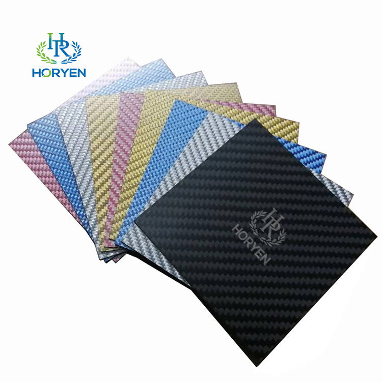 color carbon fiber panel sheet