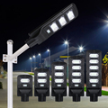 Super Bright ABS Solar LED Streetlights with Radar Sensors, IP65 Waterproof, 30W-150W All-in-One Outdoor Road Lamps1