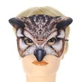 Halloween Carnival Masquerade Party Props: Stylish Half Face EVA Animal Masks - Brown and Dark Blue Owl Design1