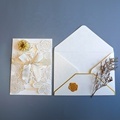 Laser Cut Gold Foil Paper Birthday & Wedding Invitations with Envelope and Bow Knot1