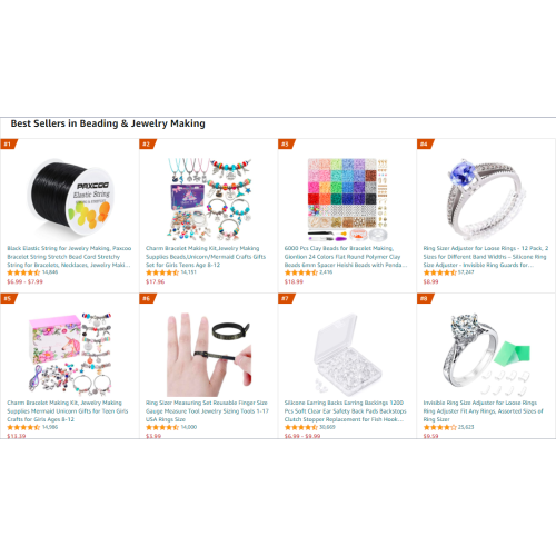 Best sell top 8 for jewelry making catagory from amazon.com date 0812