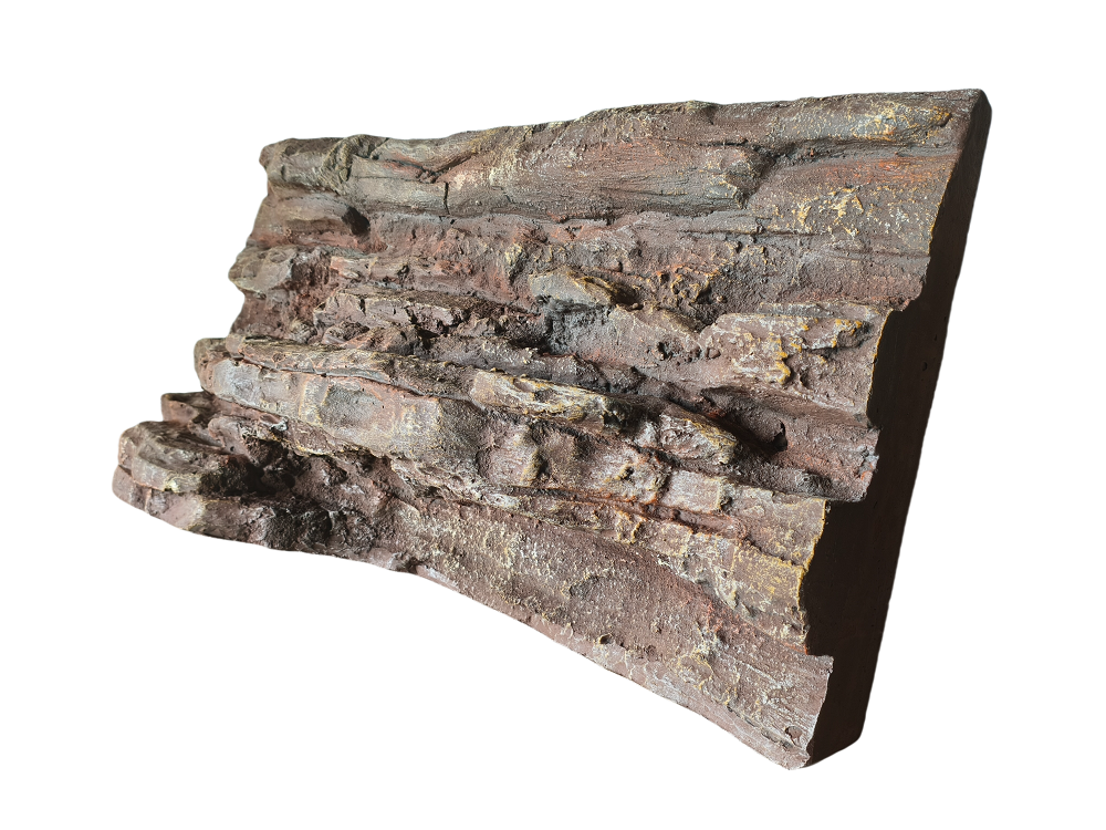 Painel de cenário de camadas de rocha de gabinete de répteis