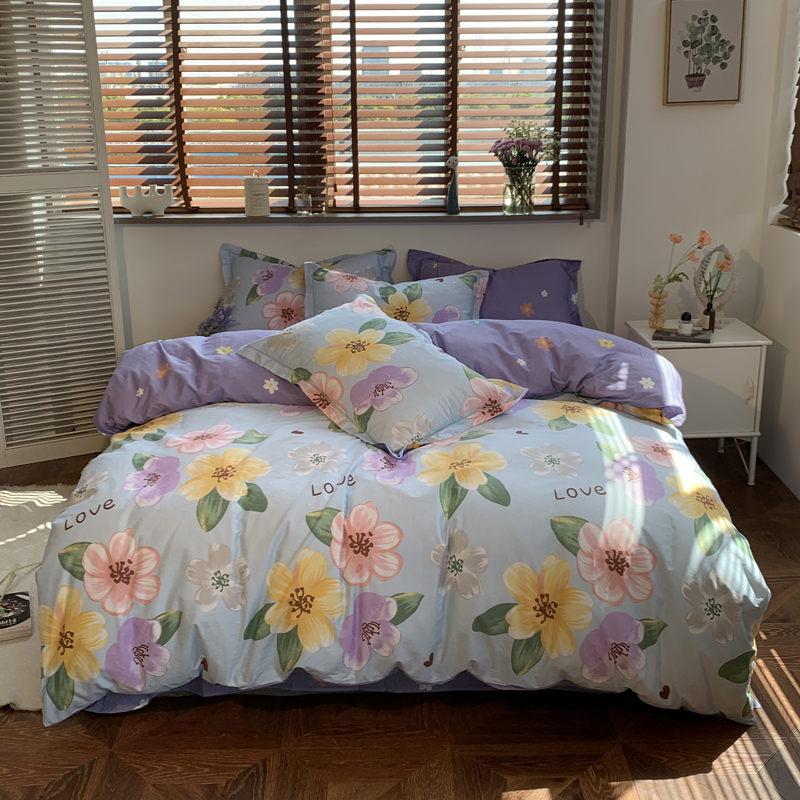 cotton printing bedding set