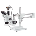 AmScope 3.5X-90X LED Circuit Inspection Trinocular Zoom Stereo Microscope with 3MP Camera1