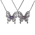 Pure Silver S925 Butterfly Necklace - High-End Light Luxury Collarbone Chain for Best Friend's Birthday Gift1