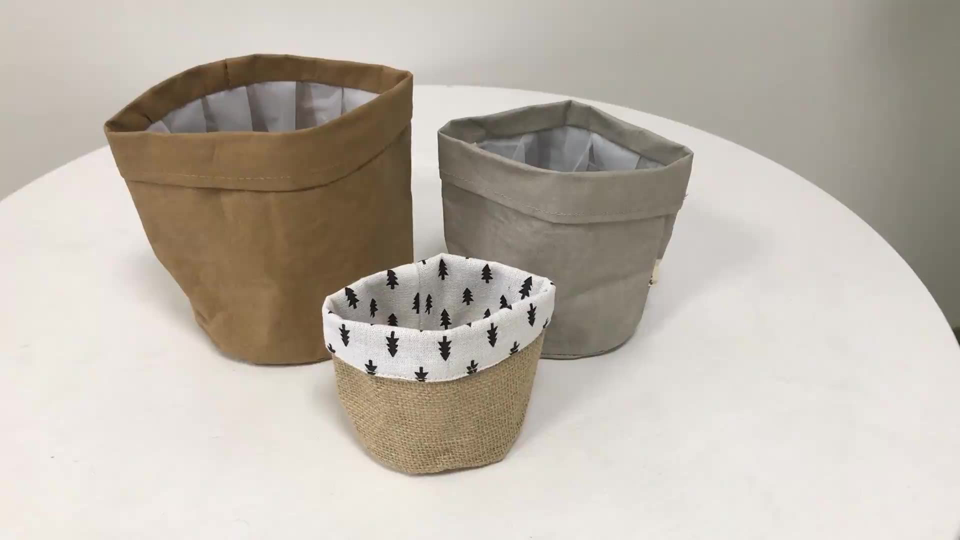 washable kraft paper eco friendly customize label storage bag multi-function flower pot1
