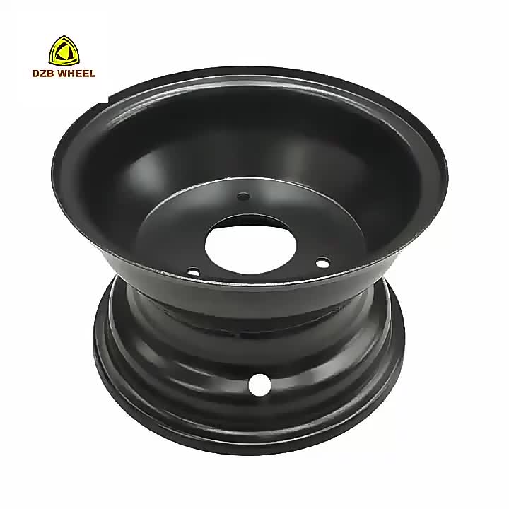 Заводская подача 10 дюймов ATV Rims 4x101,6 10x6 Хромированная стальная гольф -тележка шины1