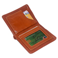 Vintage Style Tanned Cow Leather Bifold Wallet with Card Slots1