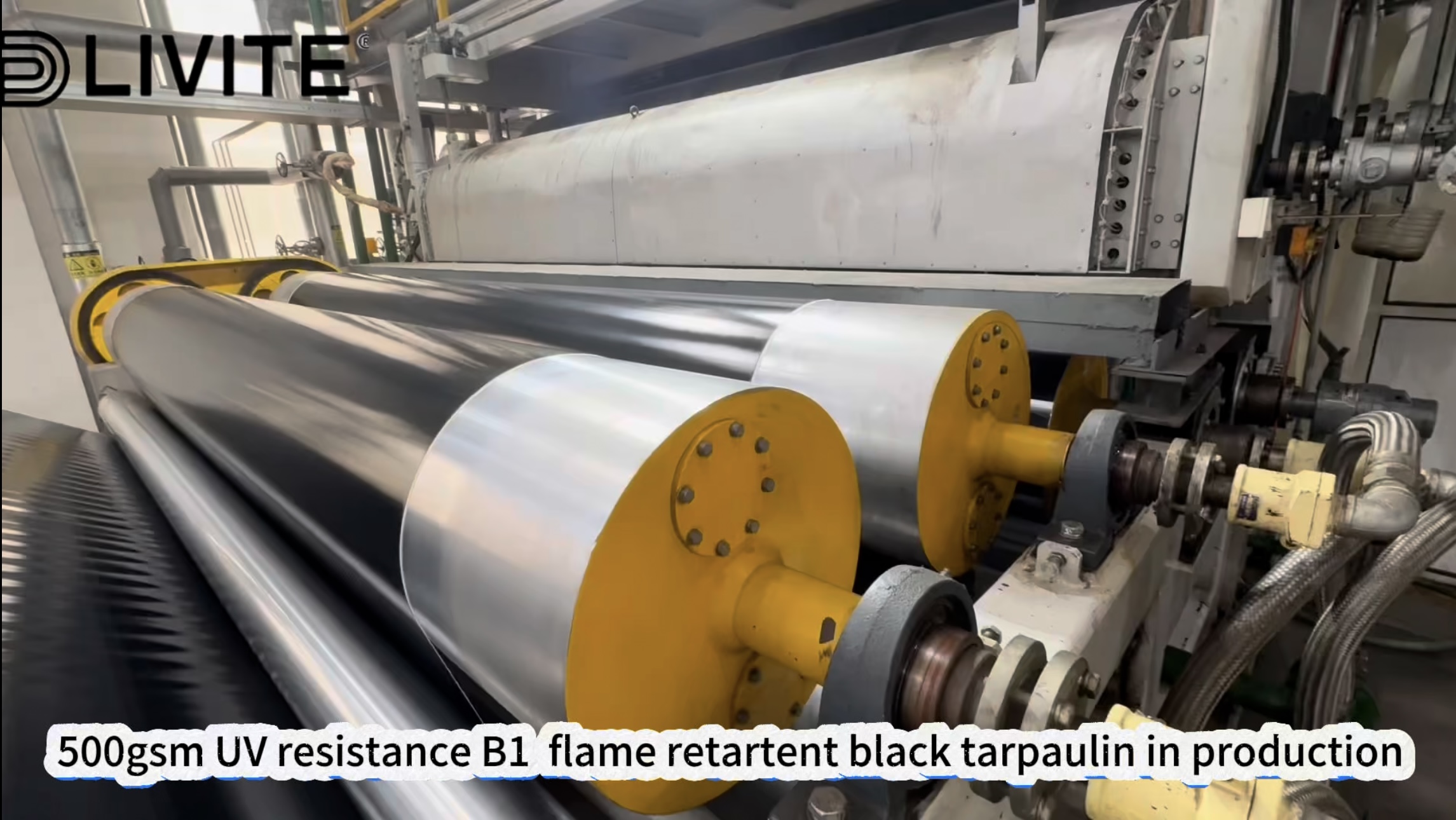 Resistenza UV da 500 gsm B1 Flame Retart Black Tar