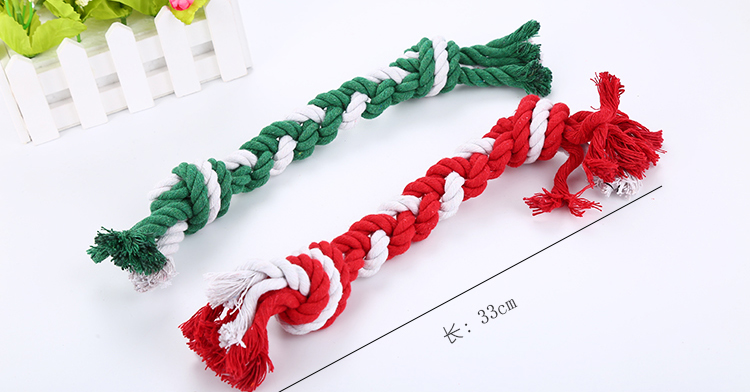 Kersthondenspeelgoed 2019 Nieuw aankomst Handgemaakt Weave Rope Dog Toy Bone